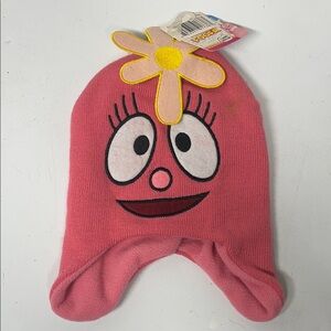 Pink Foofa Yo Gabba Gabba Beanie with Flower